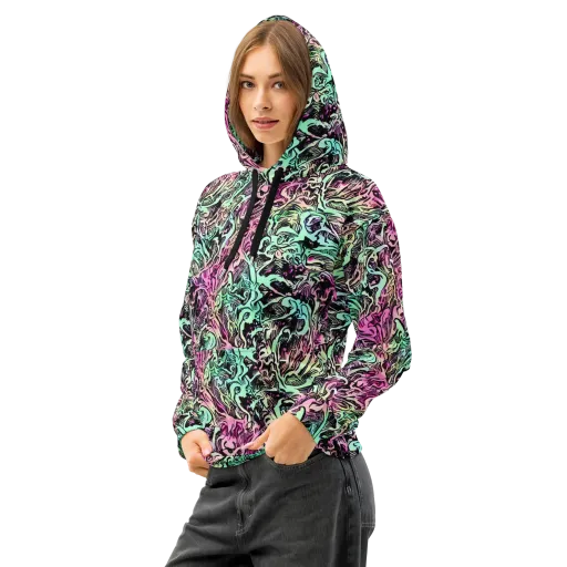 Pastel Voltage on a Cotton Hoodie