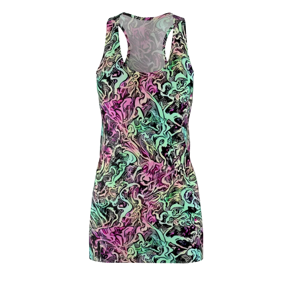 Pastel Voltage on Racerback Dress — Front