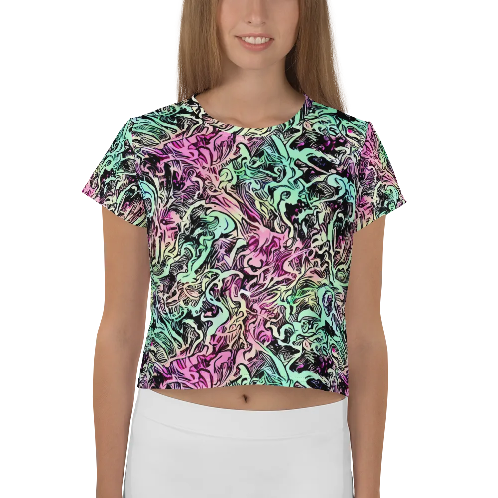 Pastel Voltage on Crop Tee — Front