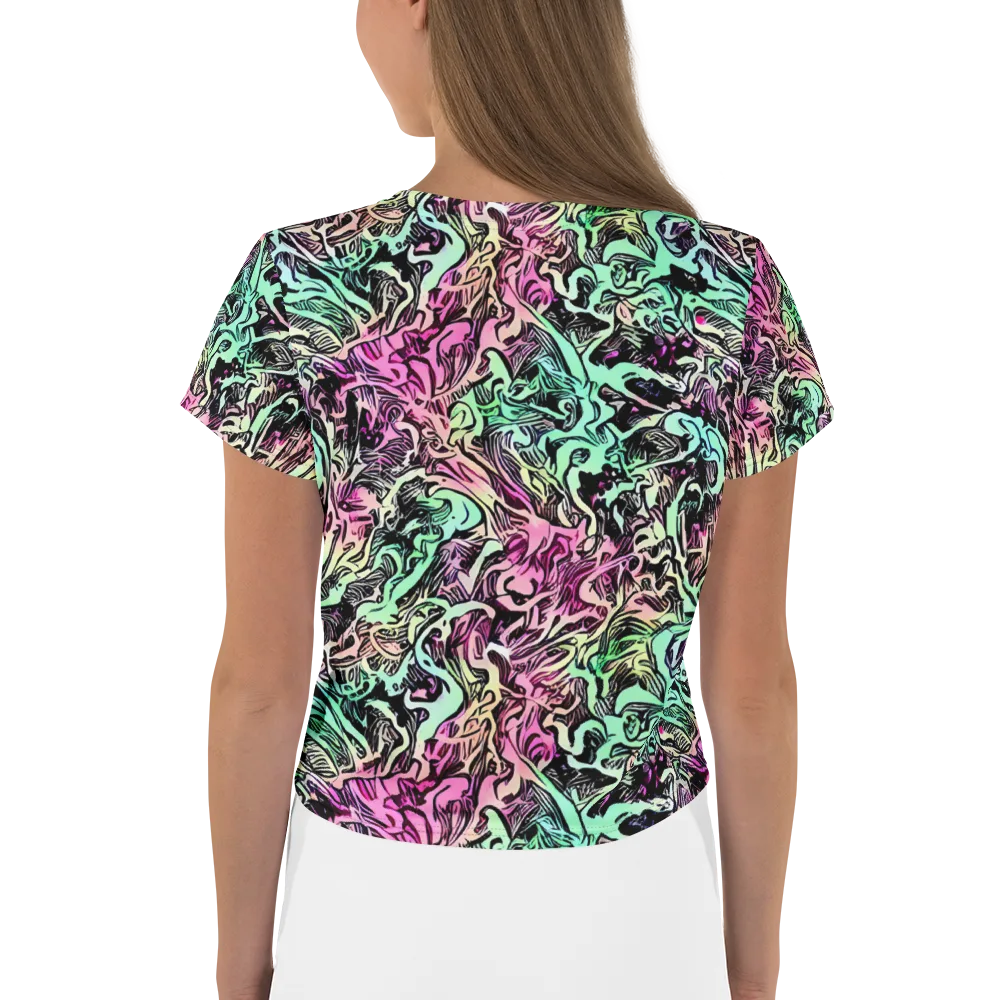 Pastel Voltage on Crop Tee — Back
