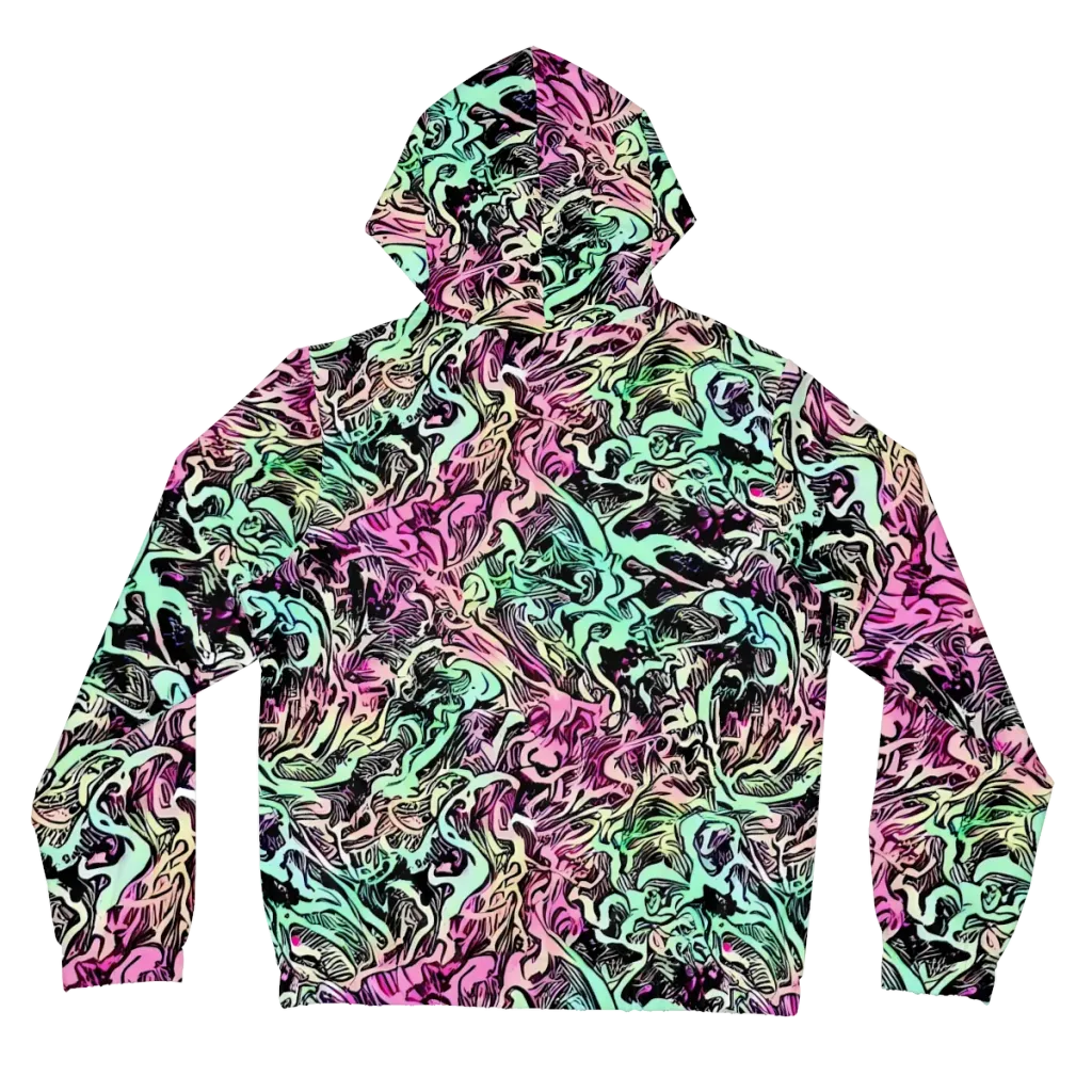 Pastel Voltage on Women's Full-Zip Hoodie — Back
