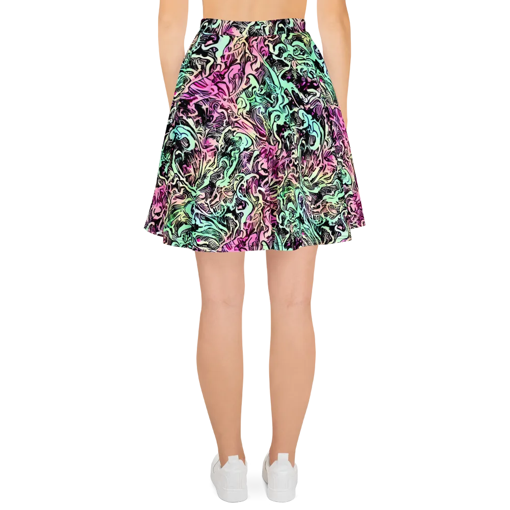 Pastel Voltage on Skater Skirt — Back