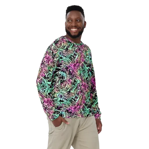 Pastel Voltage on a Sweatshirt