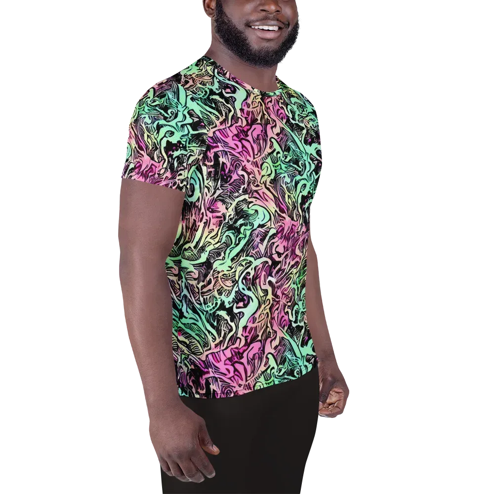 Pastel Voltage on Men's Athletic T-Shirt — Right