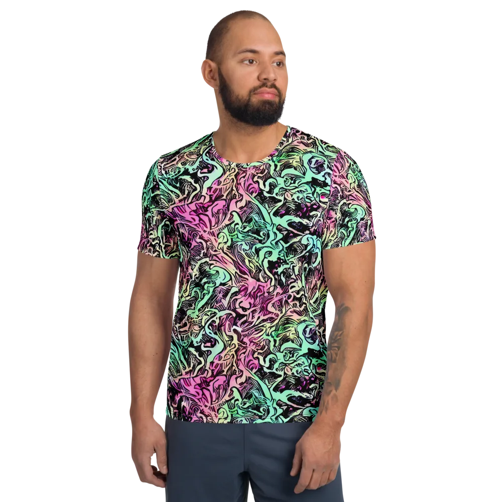Pastel Voltage on Men's Athletic T-Shirt — Front