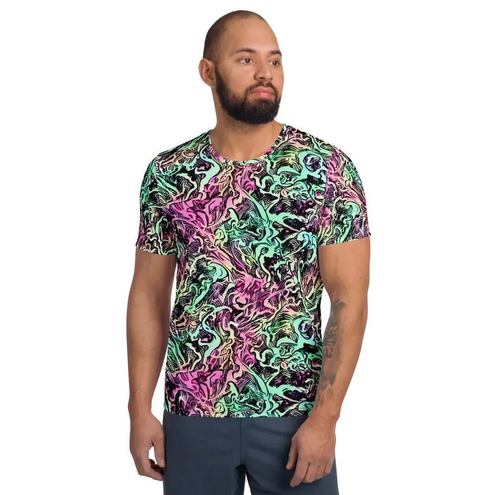 Pastel Voltage on Men's Athletic T-Shirt — Front
