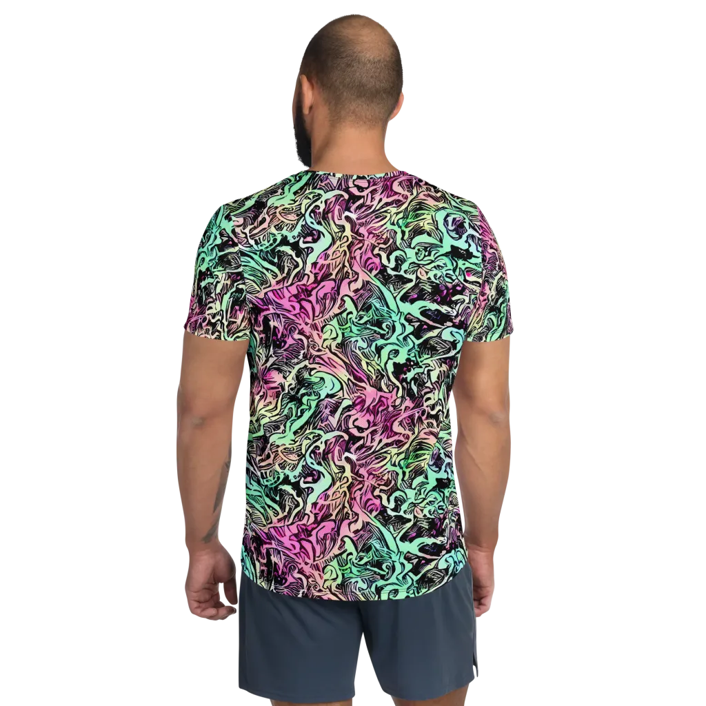 Pastel Voltage on Men's Athletic T-Shirt — Back