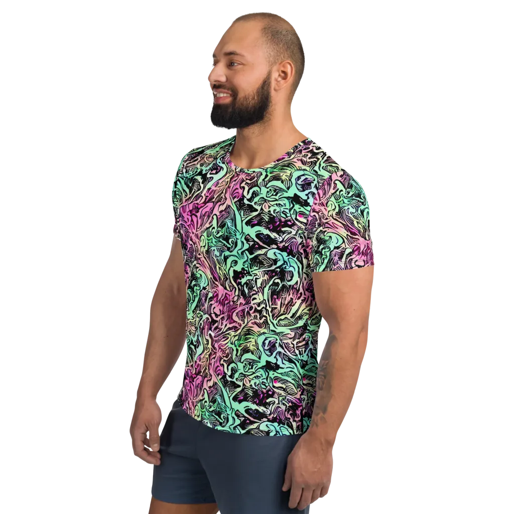 Pastel Voltage on Men's Athletic T-Shirt — Left