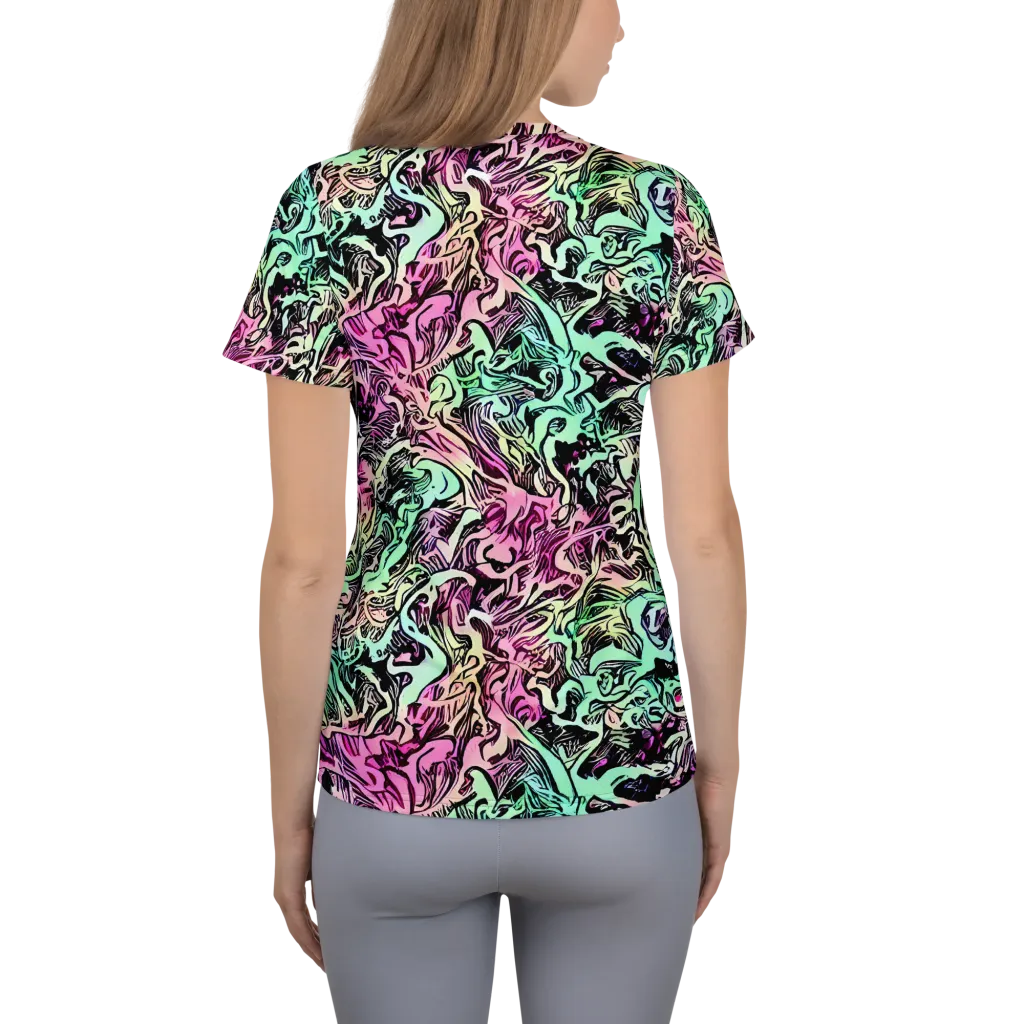 Pastel Voltage on Women's Athletic T-Shirt — Back