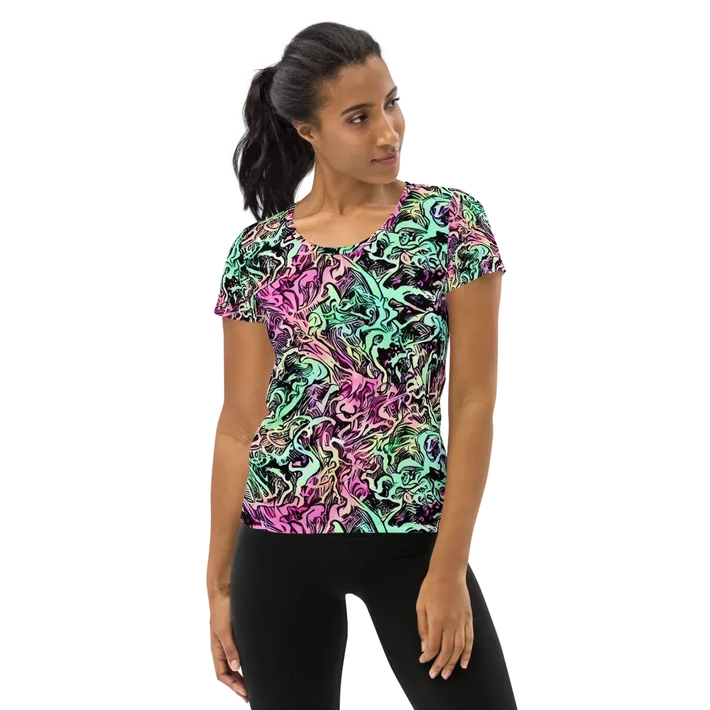 Pastel Voltage on Women's Athletic T-Shirt — Front