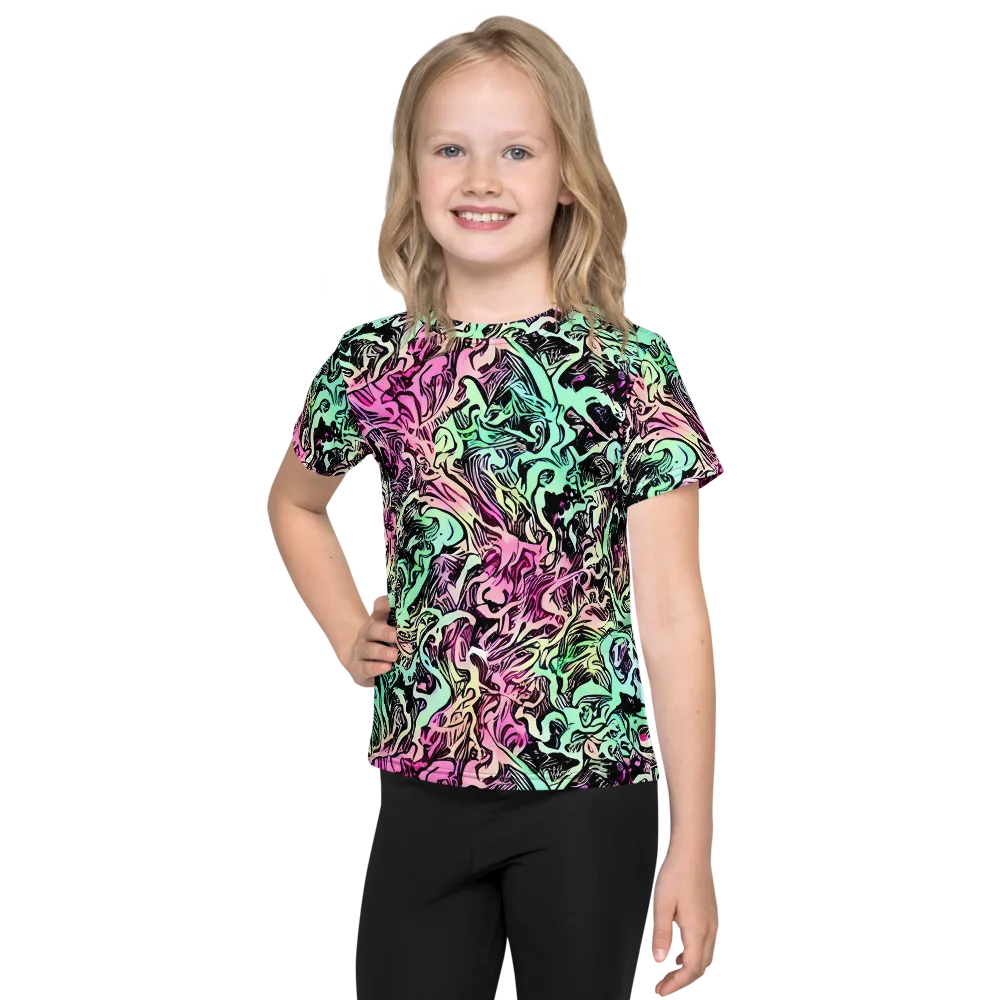 Pastel Voltage on Kids Crew Neck T-Shirt — Front