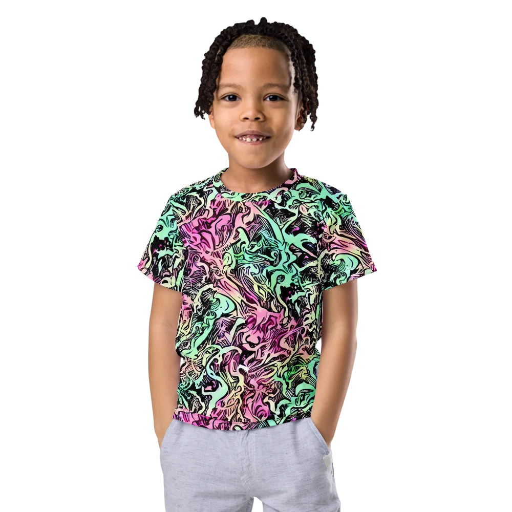 Pastel Voltage on Kids Crew Neck T-Shirt — Front