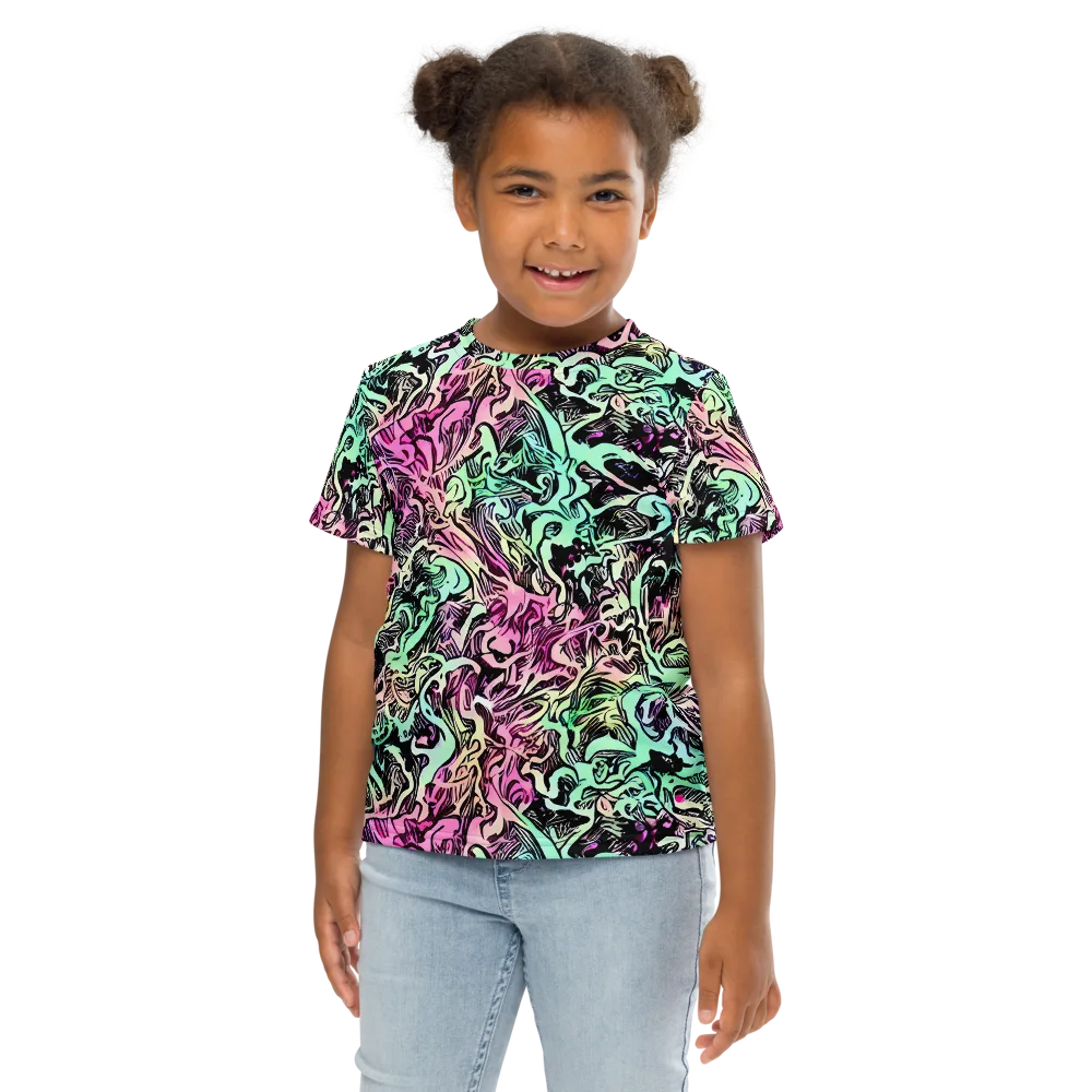 Pastel Voltage on Kids Crew Neck T-Shirt — Front