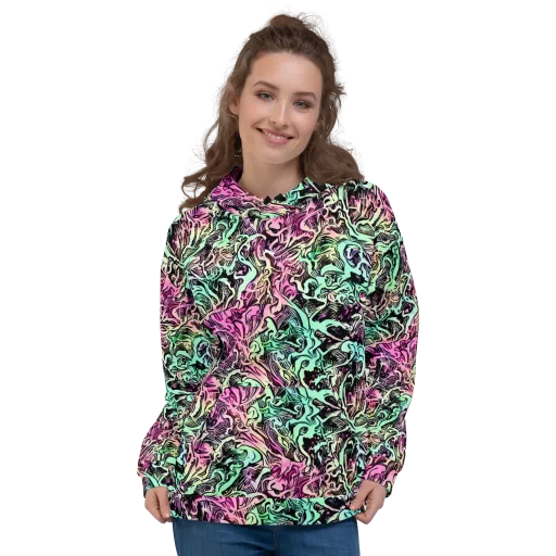 Pastel Voltage on a Hoodie