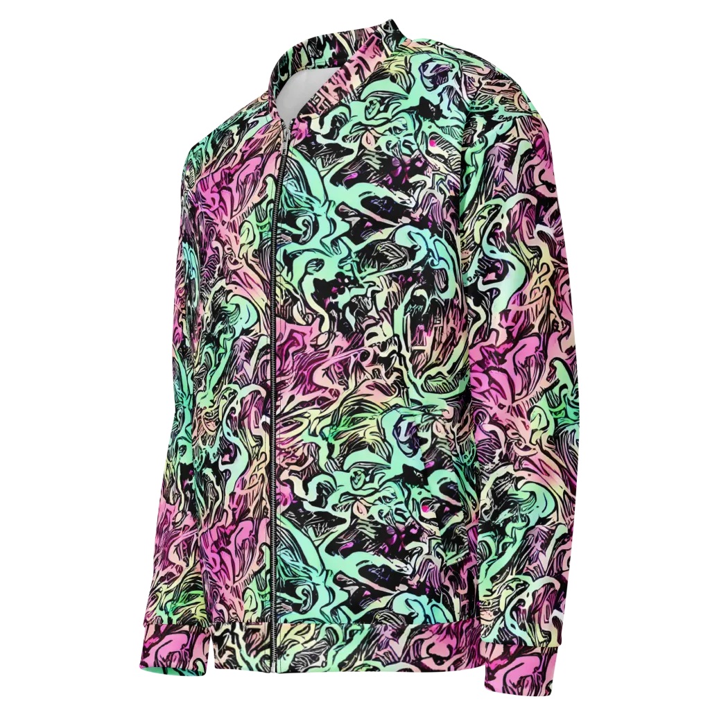 Pastel Voltage on Bomber Jacket — Left Front