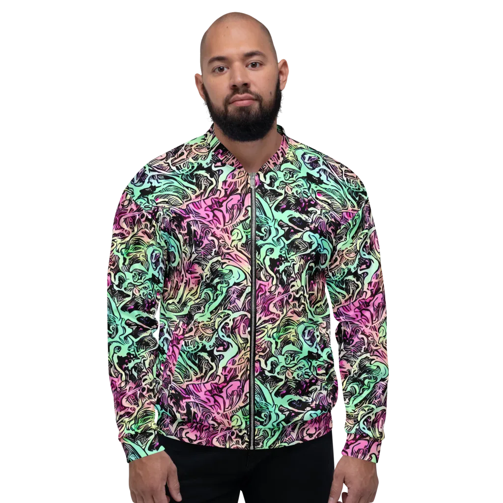 Pastel Voltage on Bomber Jacket — Front