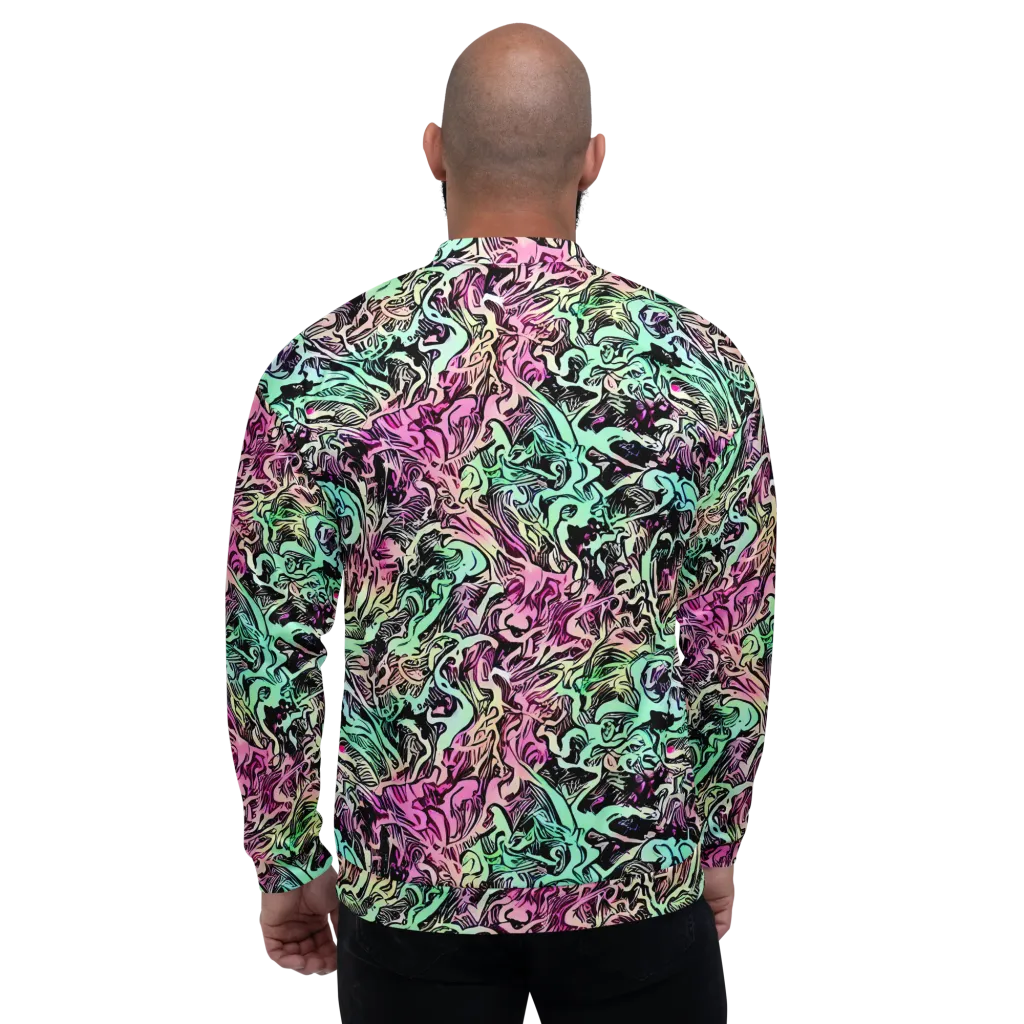 Pastel Voltage on Bomber Jacket — Back