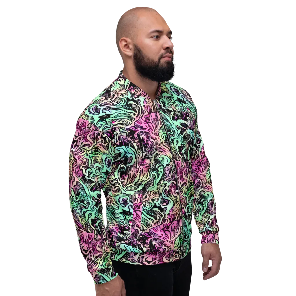 Pastel Voltage on Bomber Jacket — Right