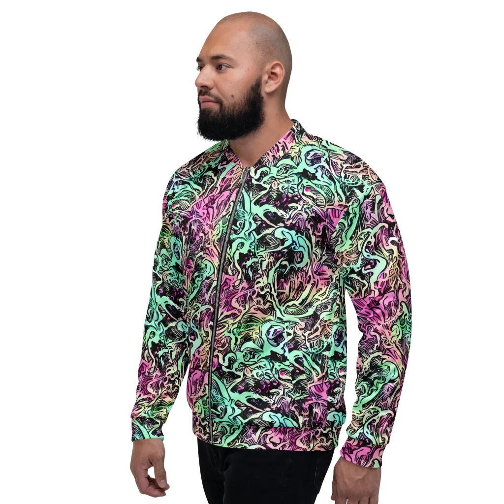 Pastel Voltage on Bomber Jacket — Left