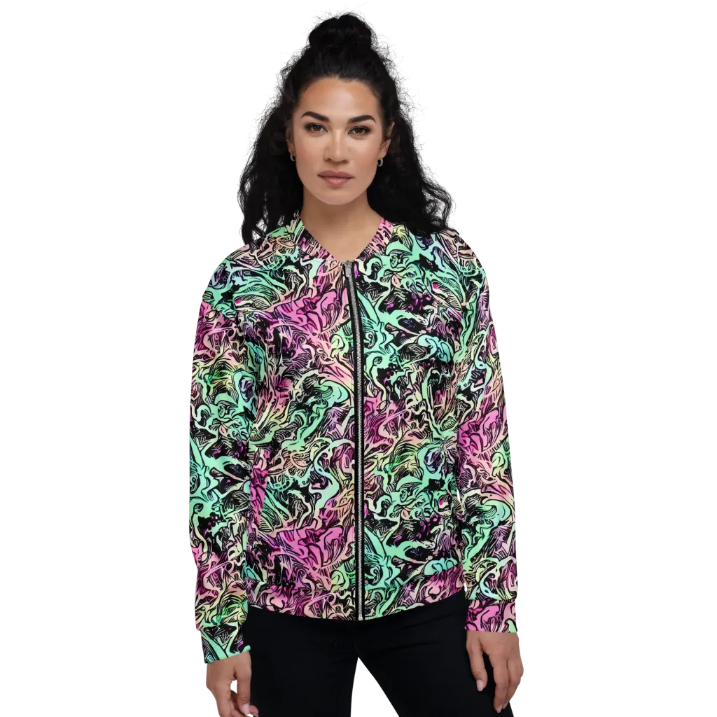 Pastel Voltage on Bomber Jacket — Front