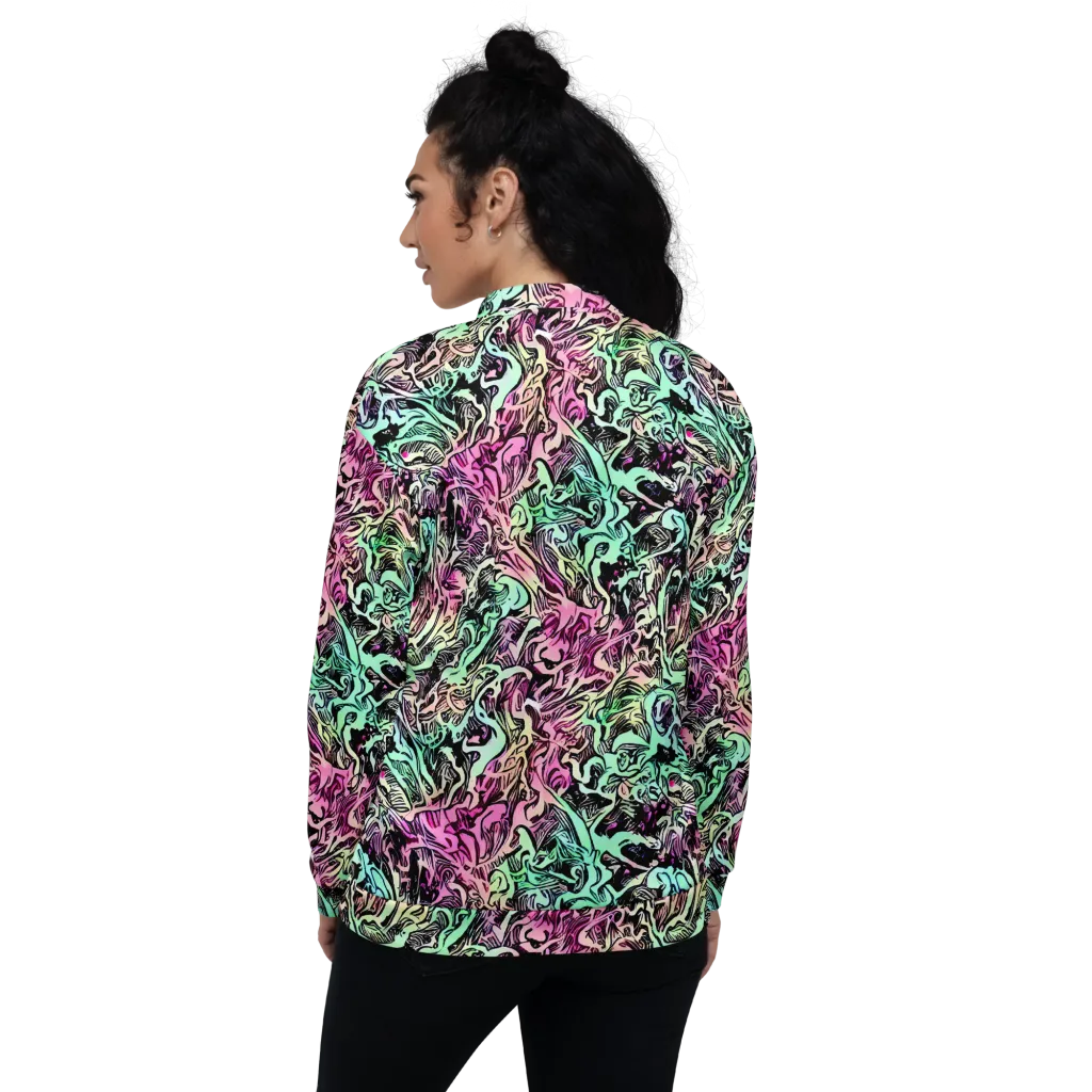 Pastel Voltage on Bomber Jacket — Back