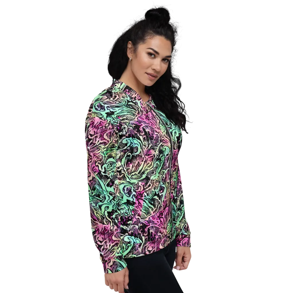 Pastel Voltage on Bomber Jacket — Right