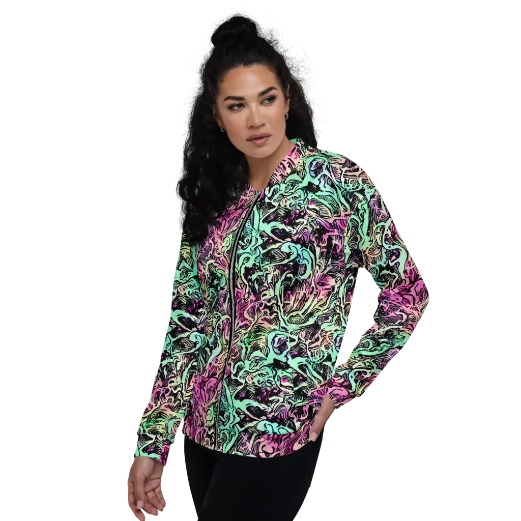 Pastel Voltage on Bomber Jacket — Left