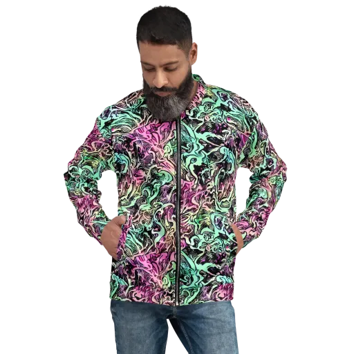 Pastel Voltage on a Bomber Jacket