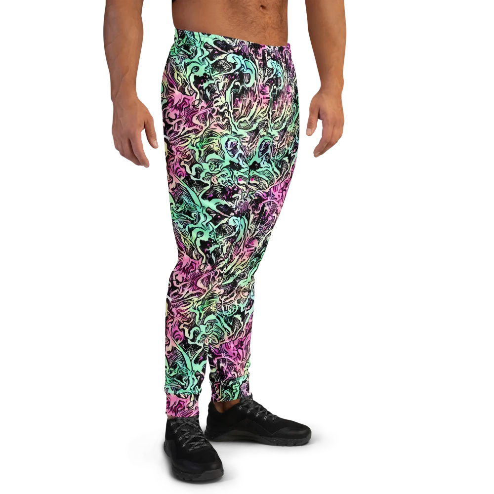 Pastel Voltage on Men's Joggers — Right