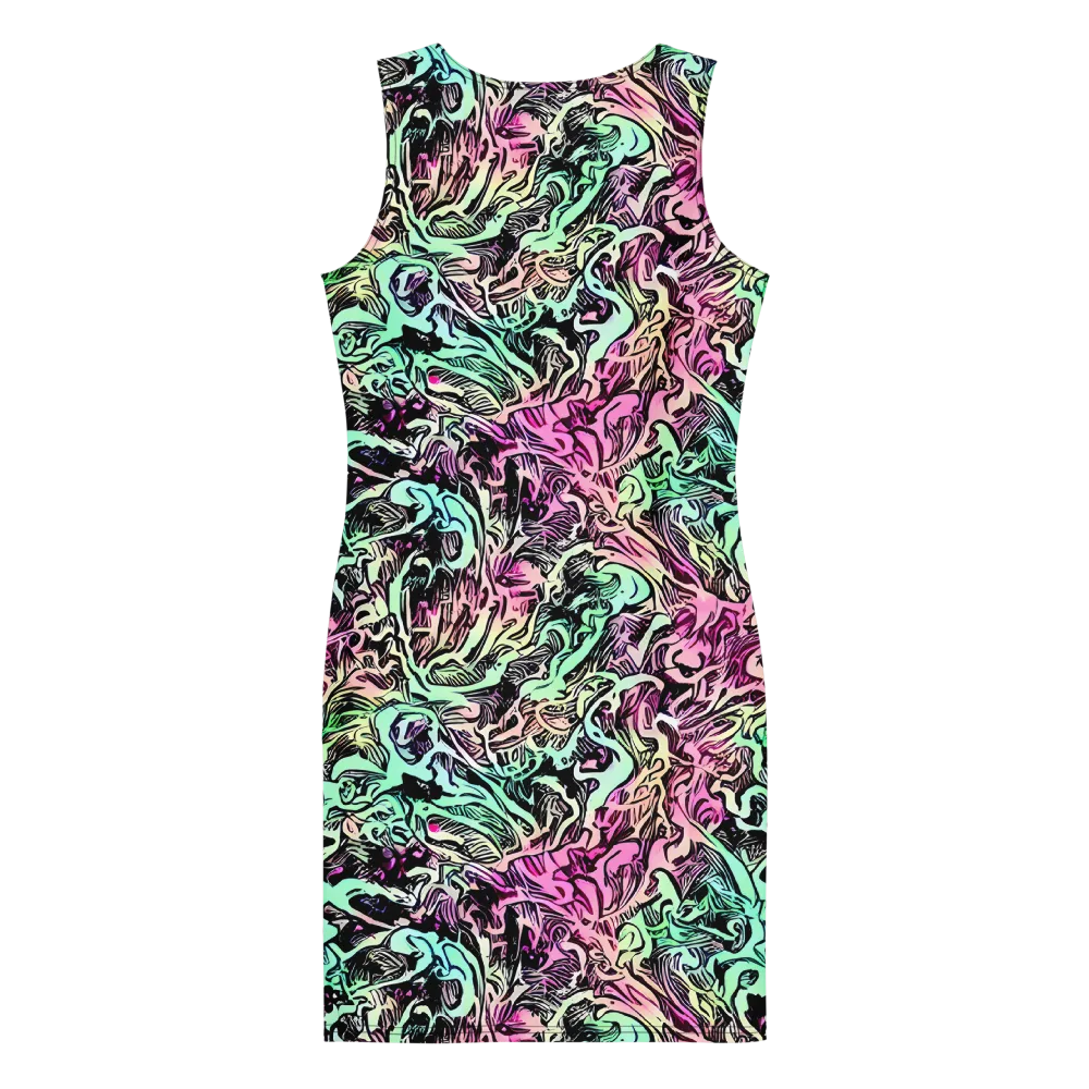Pastel Voltage on Bodycon Dress — Back