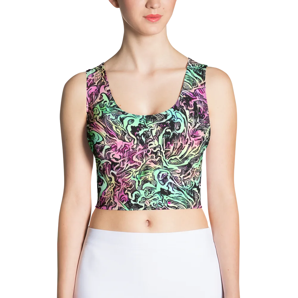 Pastel Voltage on Crop Top — Front