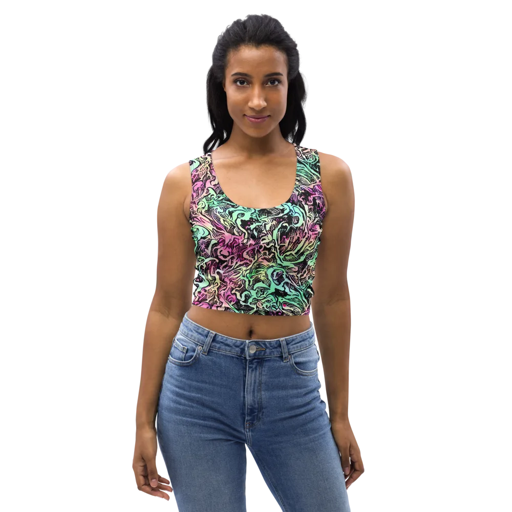 Pastel Voltage on Crop Top — Front