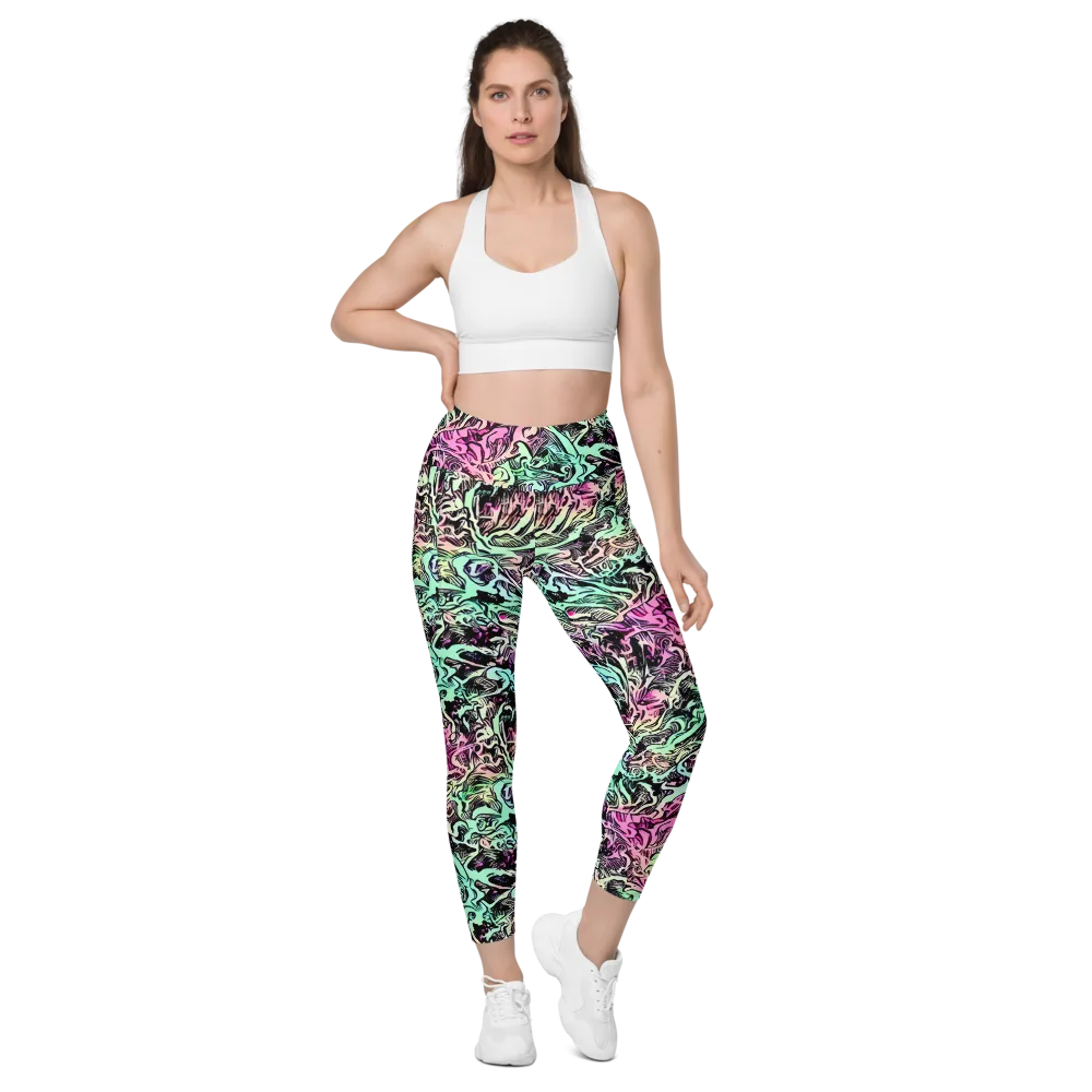 Pastel Voltage on Leggings with Pockets — Front