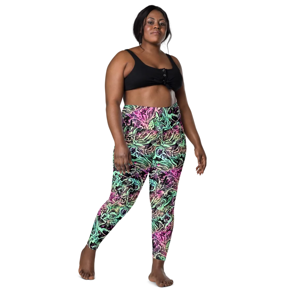 Pastel Voltage on Leggings with Pockets — Front