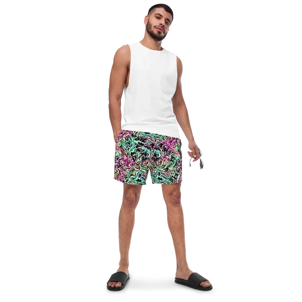 Pastel Voltage on Swim Trunks — Front
