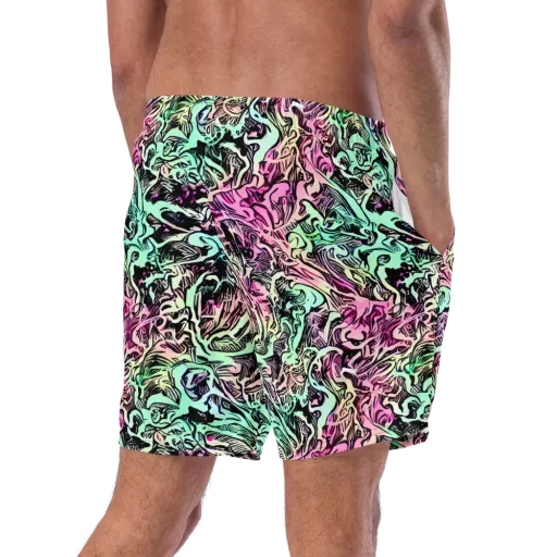 Pastel Voltage on a Swim Trunks