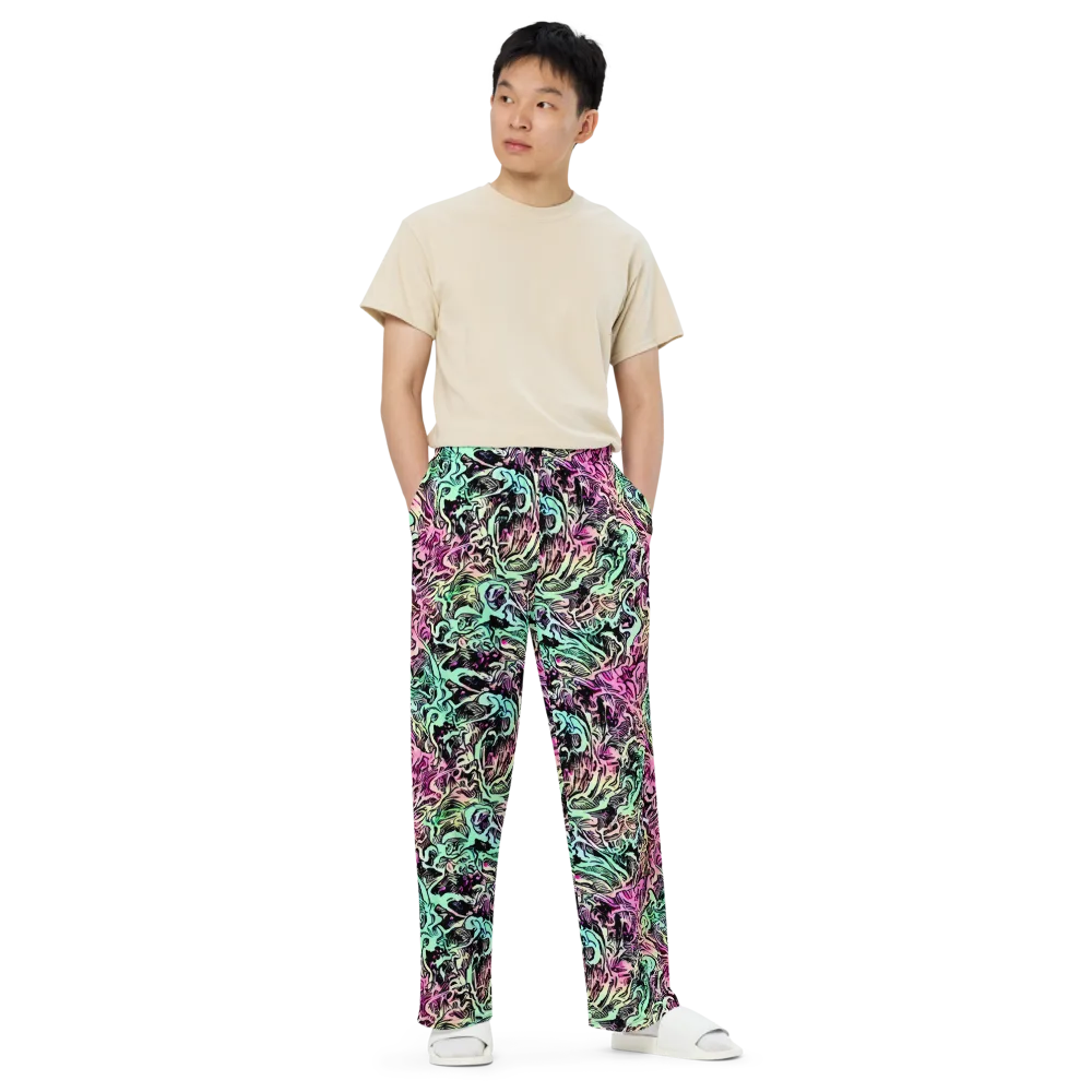 Pastel Voltage on Wide-Leg Pants — Front