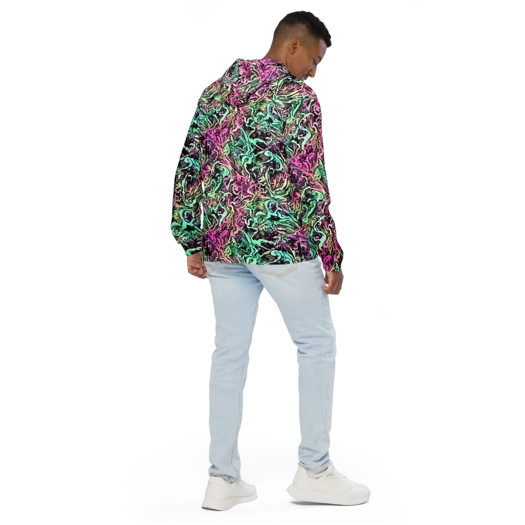 Pastel Voltage on Men's Windbreaker — Back