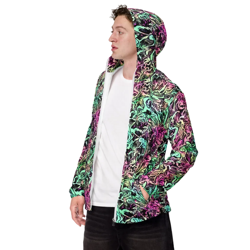 Pastel Voltage on Men's Windbreaker — Left Front