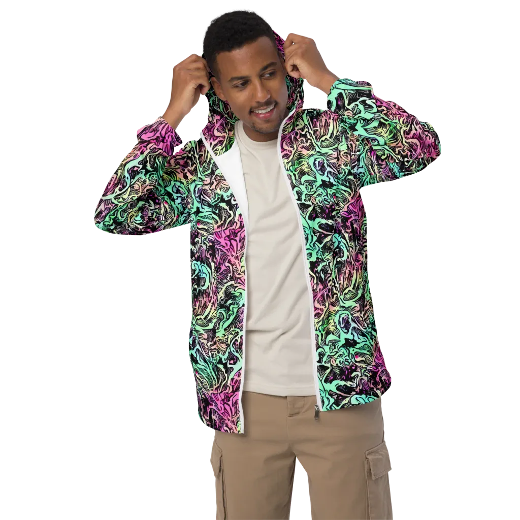 Pastel Voltage on Men's Windbreaker — Front