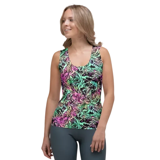 Pastel Voltage on a Women's Tank Top