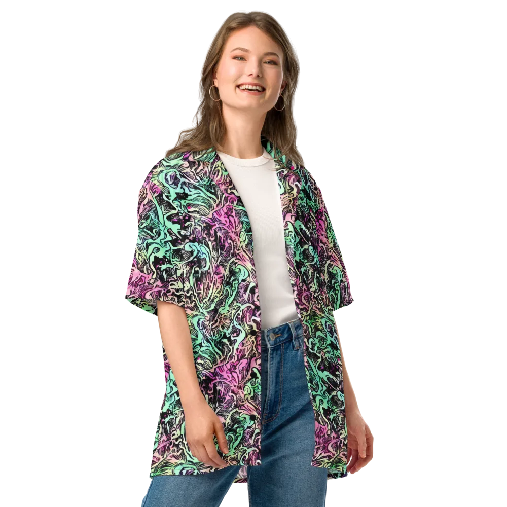 Pastel Voltage on Button Shirt — Front
