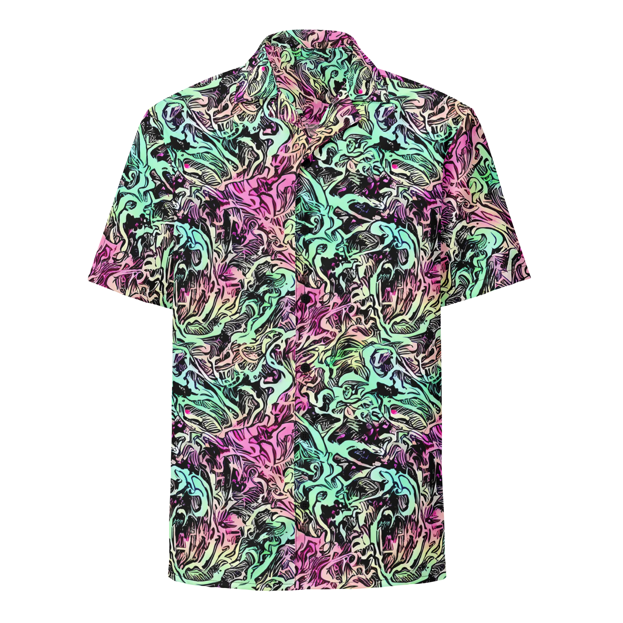 Pastel Voltage on Button Shirt — Front