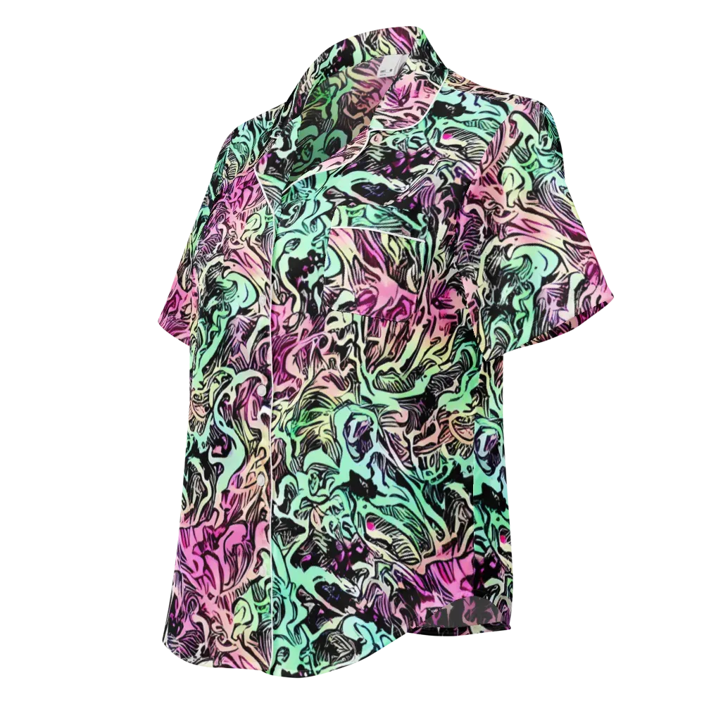 Pastel Voltage on Women's Short Sleeve Pajama Top — Left Front
