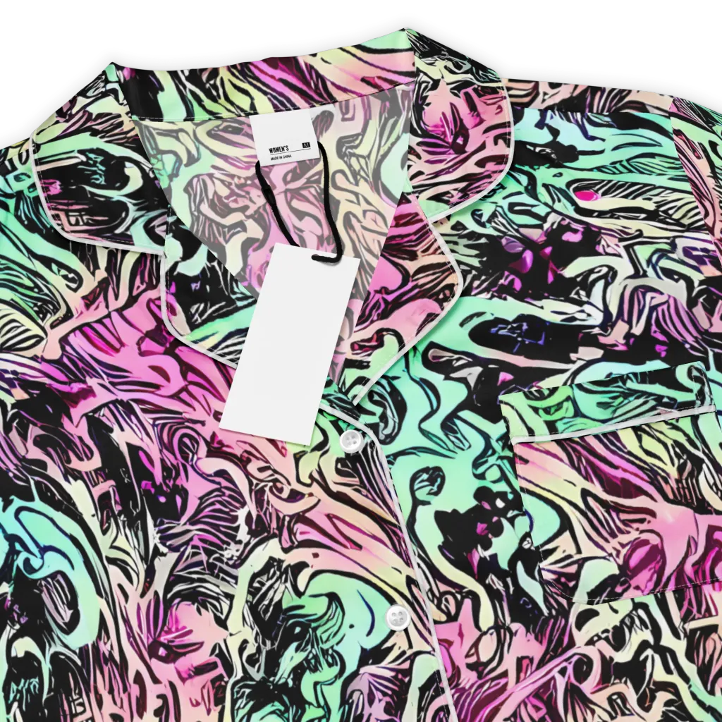 Pastel Voltage on Women's Short Sleeve Pajama Top — Product details