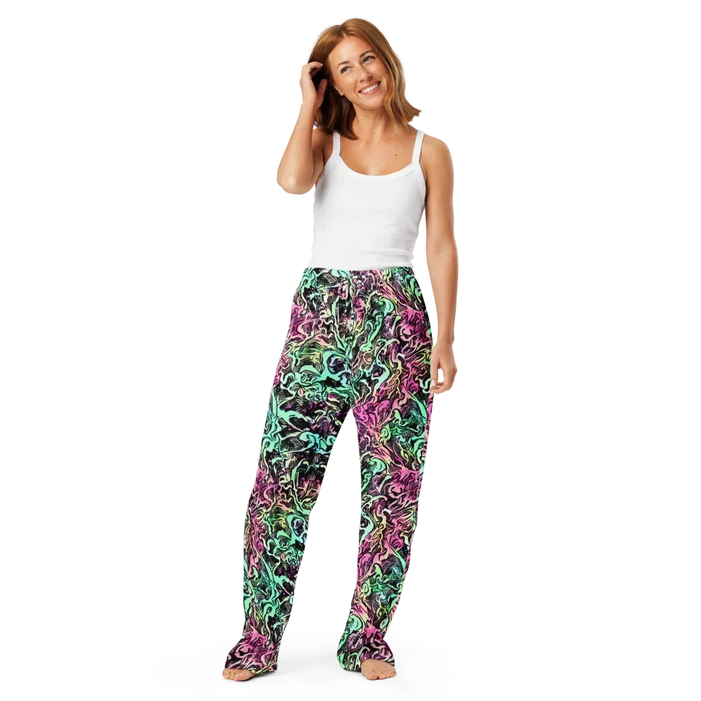Pastel Voltage on Women's Pajama Pants — Front