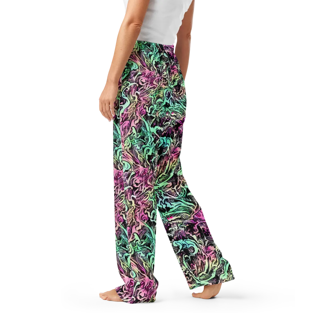 Pastel Voltage on Women's Pajama Pants — Left