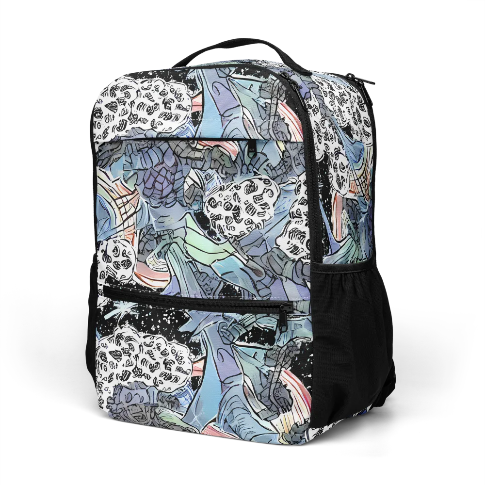 Icy Collage on Utility Backpack — Left Front