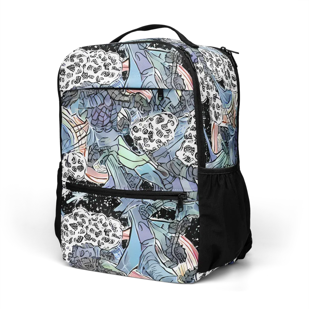 Icy Collage on Utility Backpack — Left Front