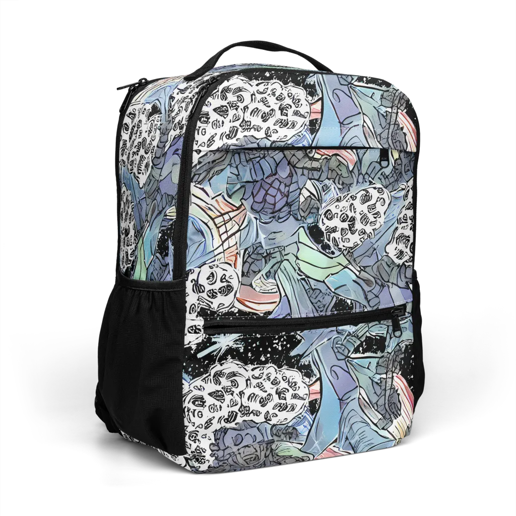 Icy Collage on Utility Backpack — Right Front
